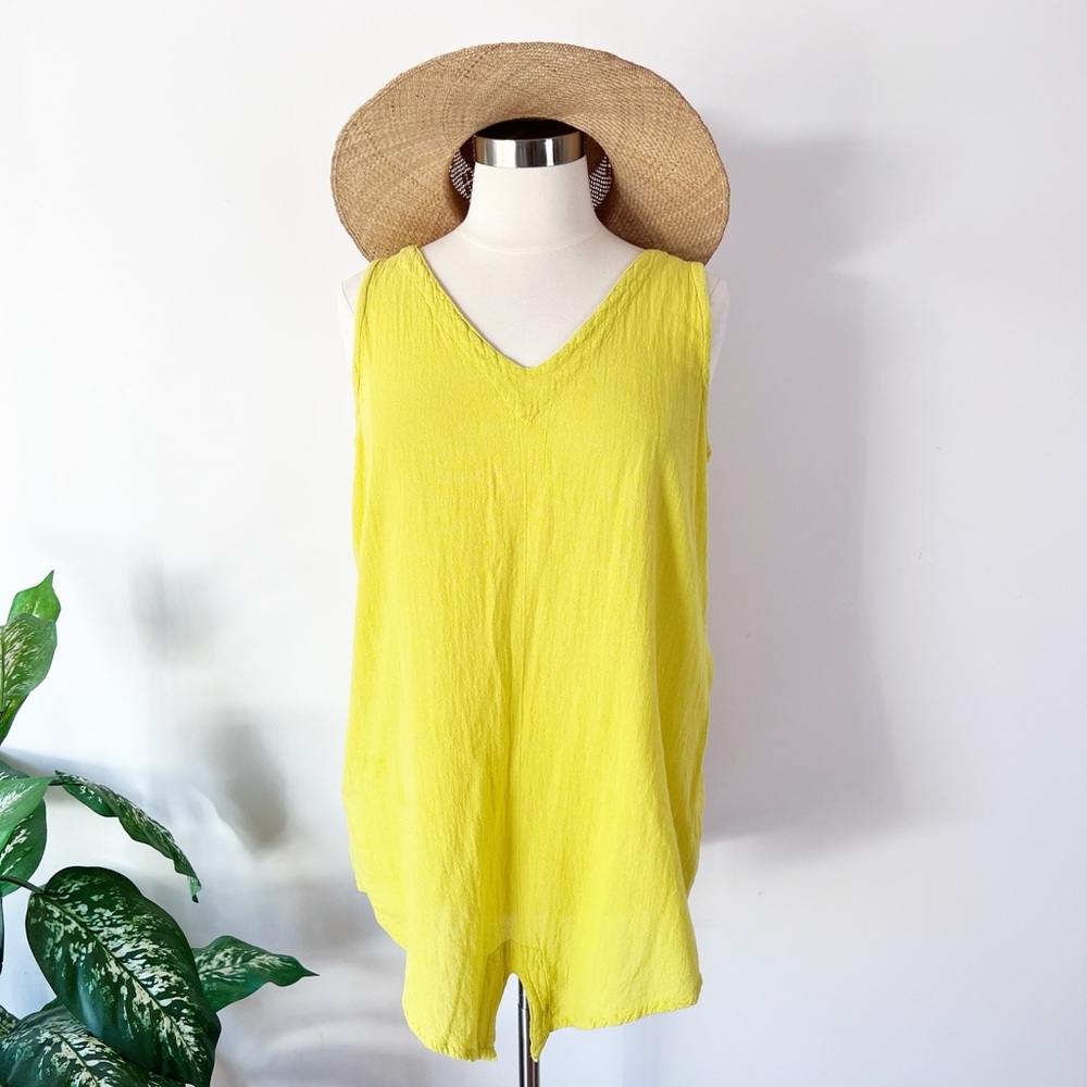 100% Cotton Yellow Beach Cover Up‎ Tunic by Oh My Gauze!
